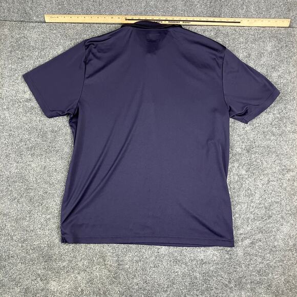PGA Tour Pro Series Polo Mens XXL Purple Blue Striped Athletic Fit Golf Shirt - Picture 6 of 7